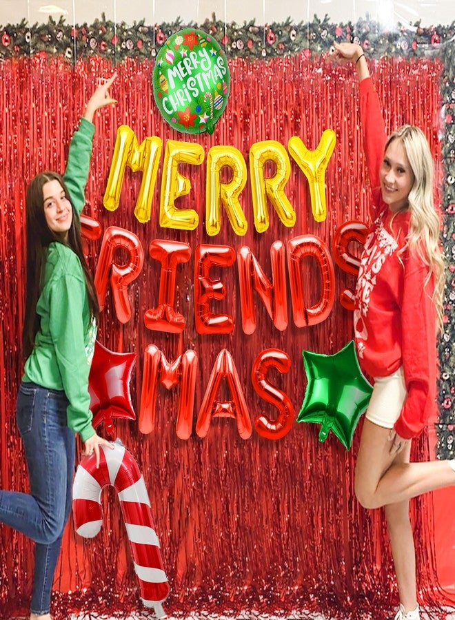 Roaring Good Time 11 PCS Merry Friendsmas Party Decorations Merry Friendsmas Banner Balloons Friends-Themed Christmas Party Garland Bunting Decorations Supplies - Image 4